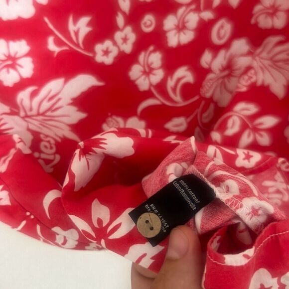 Cookies Mens Red Collared‎ Short Sleeve Cotton Hawaiian Button Up Shirt Large - Picture 6 of 7